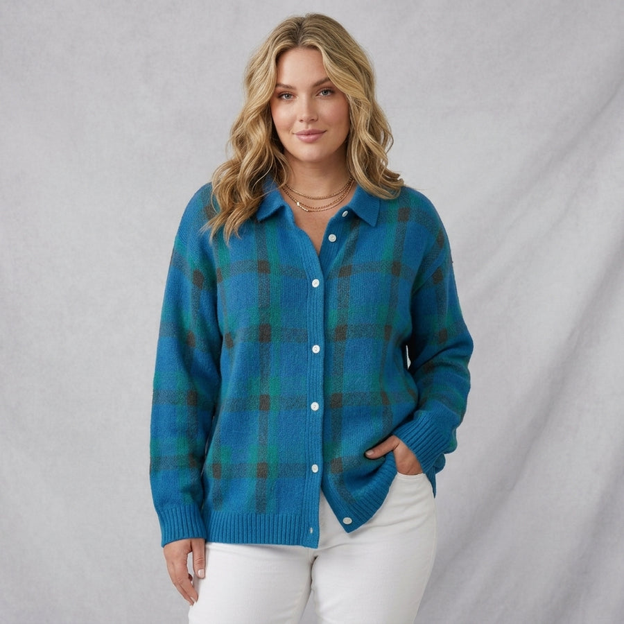 Camilla | Brushed Plaid Cardigan