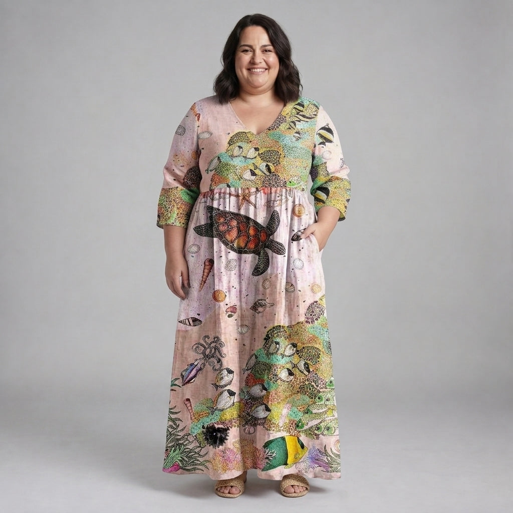 Marisella | Ocean Whimsy Maxi Dress