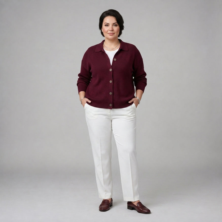 Josephine | Button Front Collared Cardigan