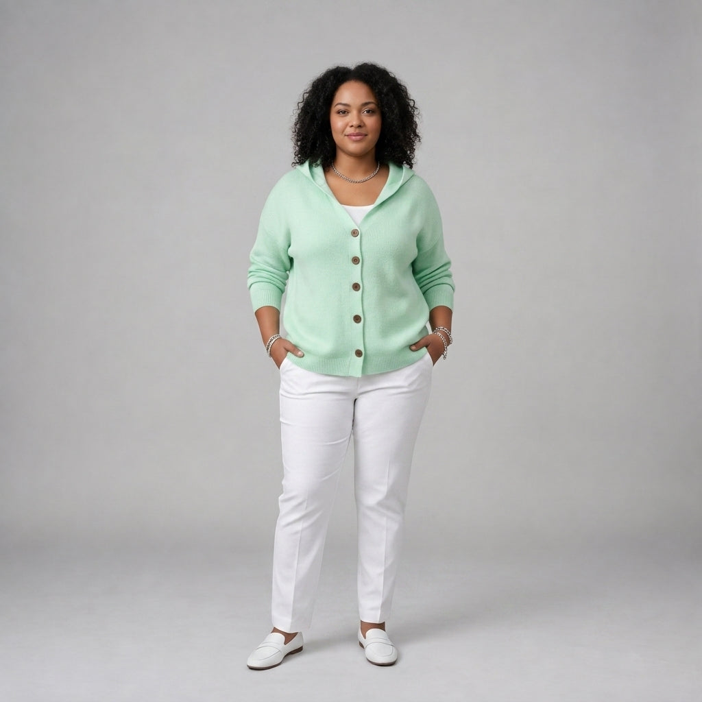 Darienne | Hooded Button Up Knit Cardigan
