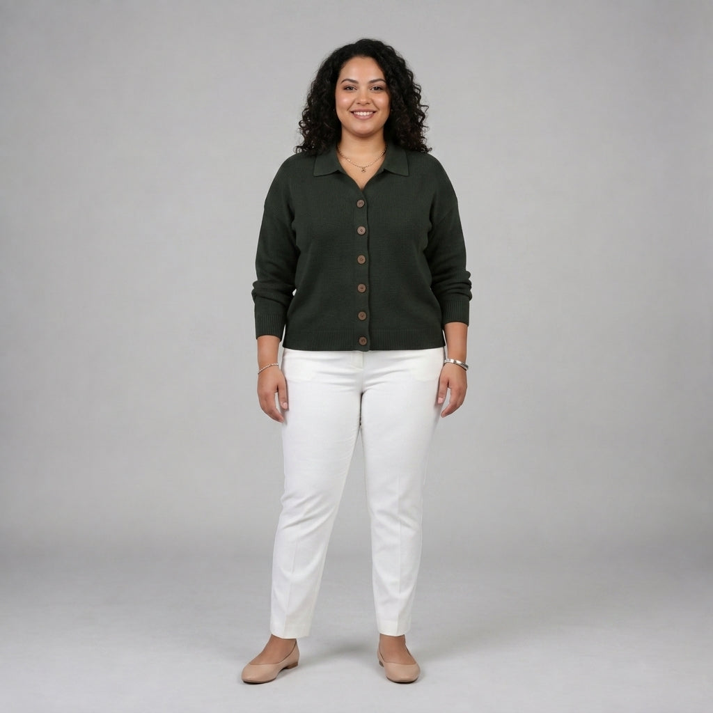 Josephine | Button Front Collared Cardigan
