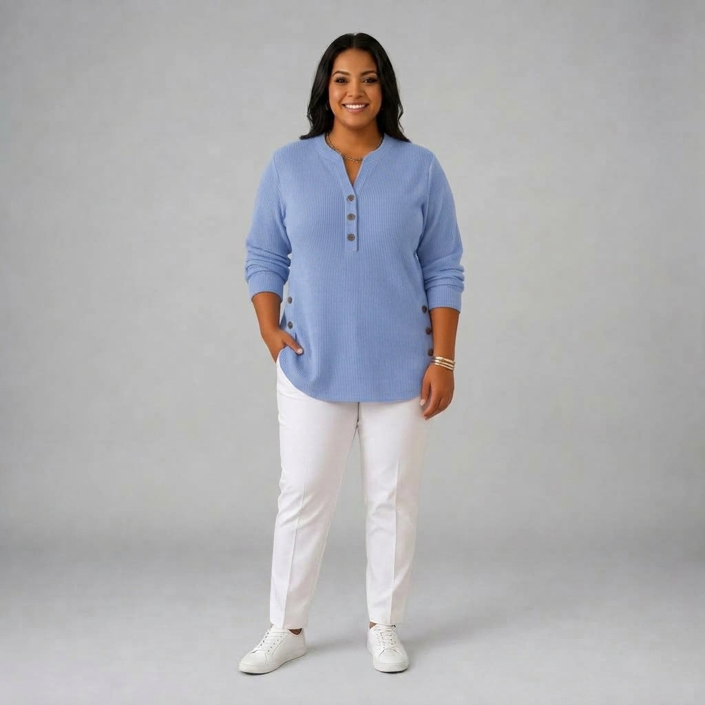Neva | Button Henley Tunic