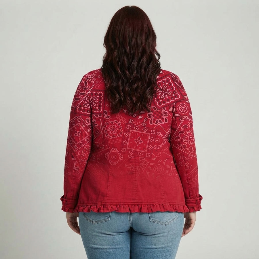 Juliana – Gradient Paisley Frill Jacket
