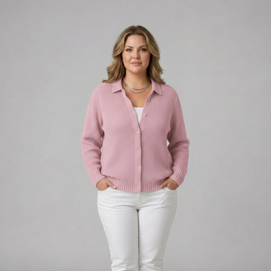 Camille | Textured Button Front Cardigan