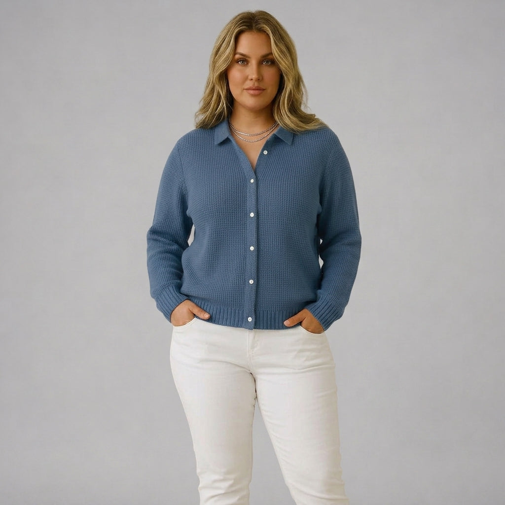 Camille | Textured Button Front Cardigan