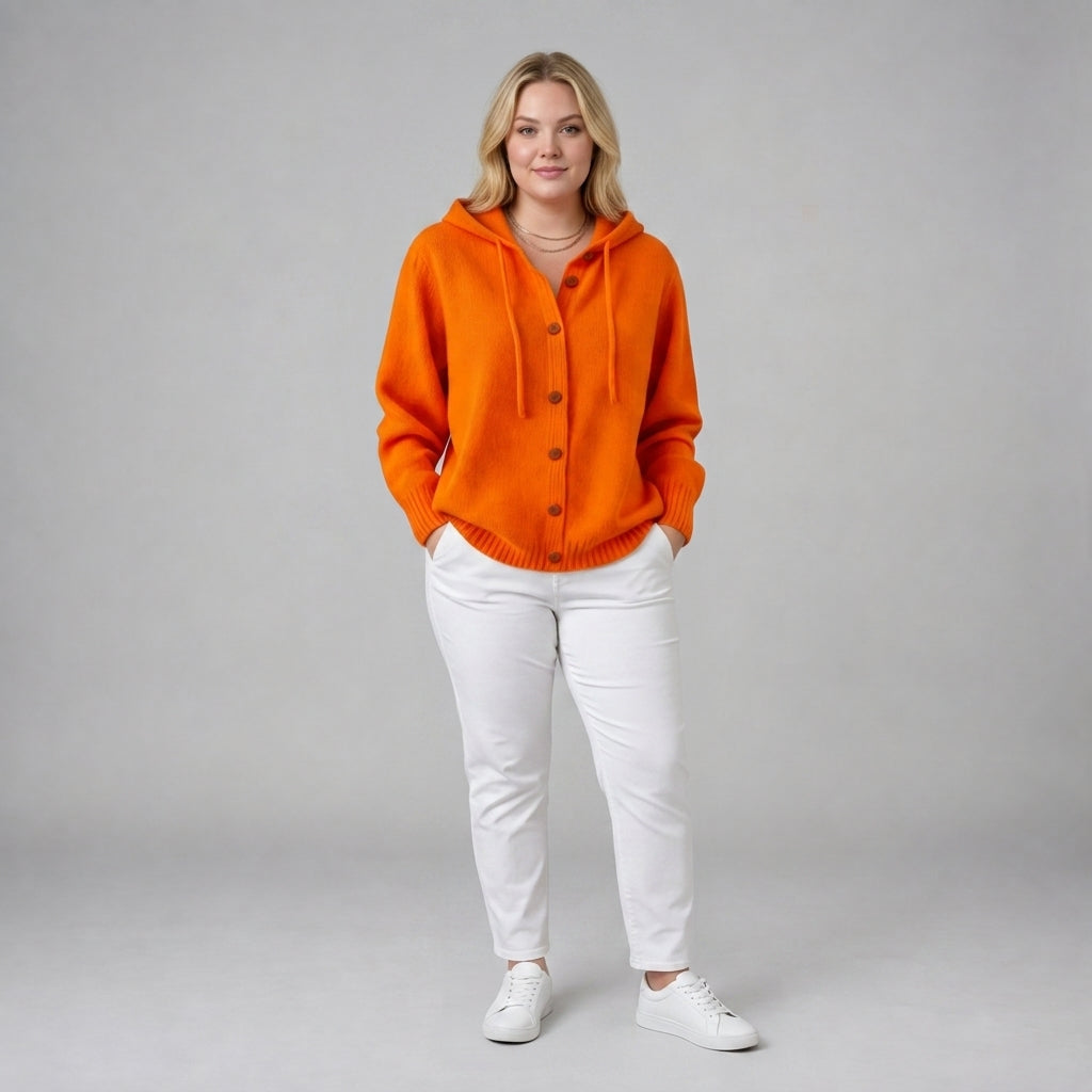 Brenda | Cosy Button Cardigan Hoodie