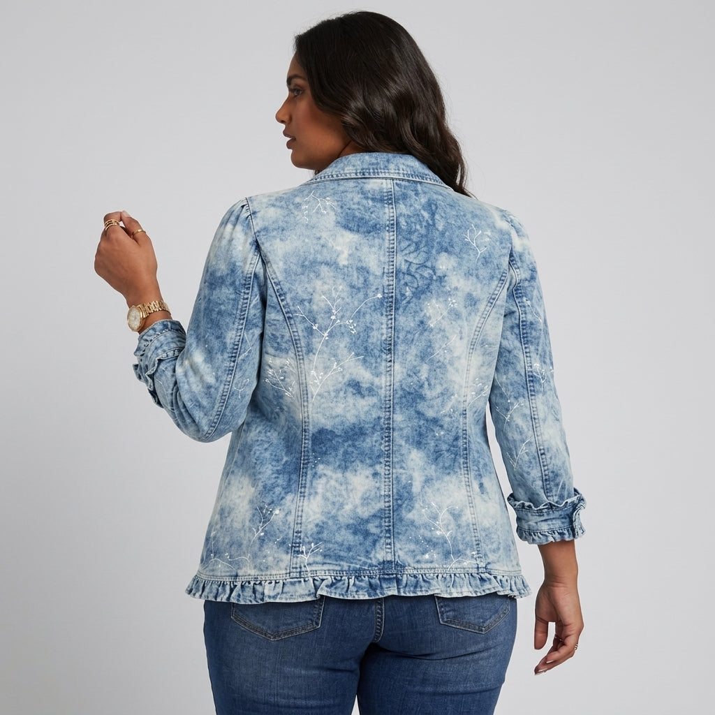 Irene – Gradient Botanical Frill Jacket