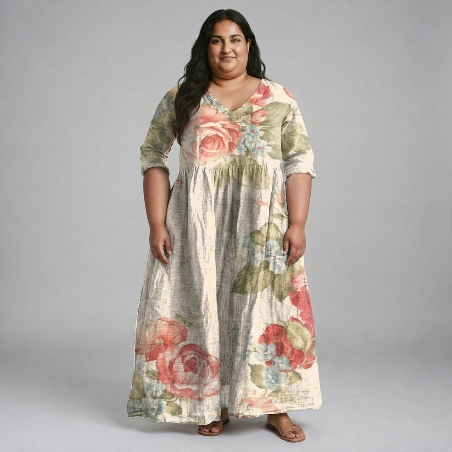 Elowen | Blush Rose Maxi Dress