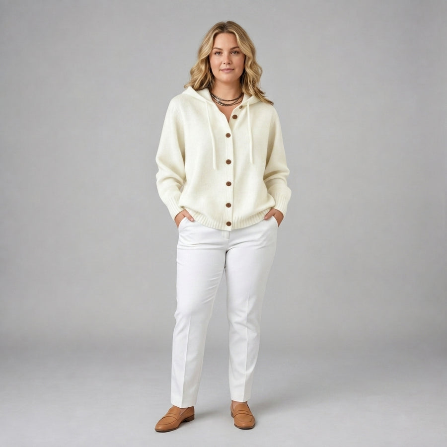 Brenda | Cosy Button Cardigan Hoodie