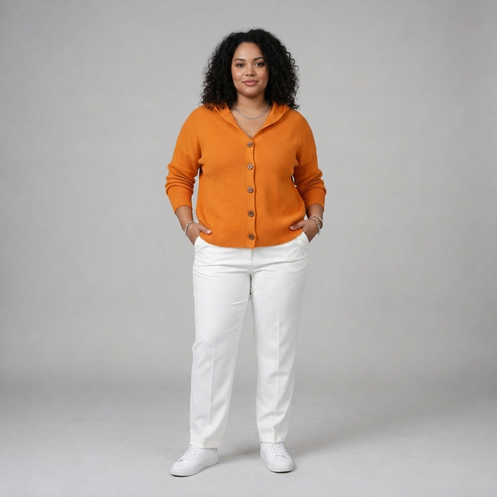 Darienne | Hooded Button Up Knit Cardigan