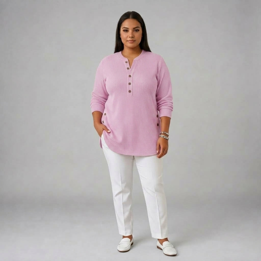 Neva | Button Henley Tunic