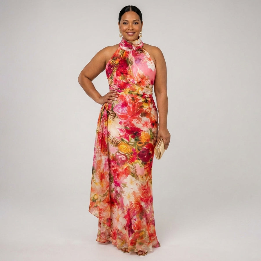 Elisabetta | Halter Neck Maxi Dress