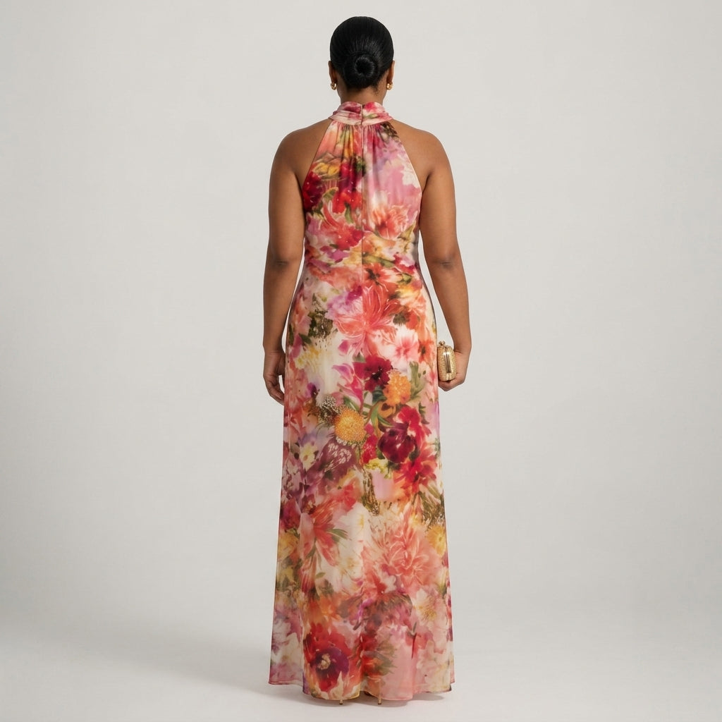 Elisabetta | Halter Neck Maxi Dress