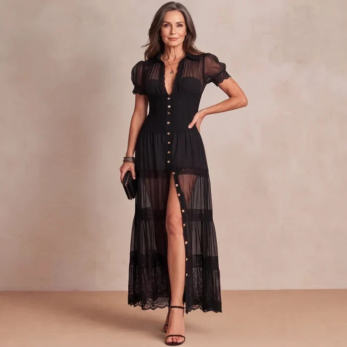Ravenna | Sheer Lace Maxi Dress