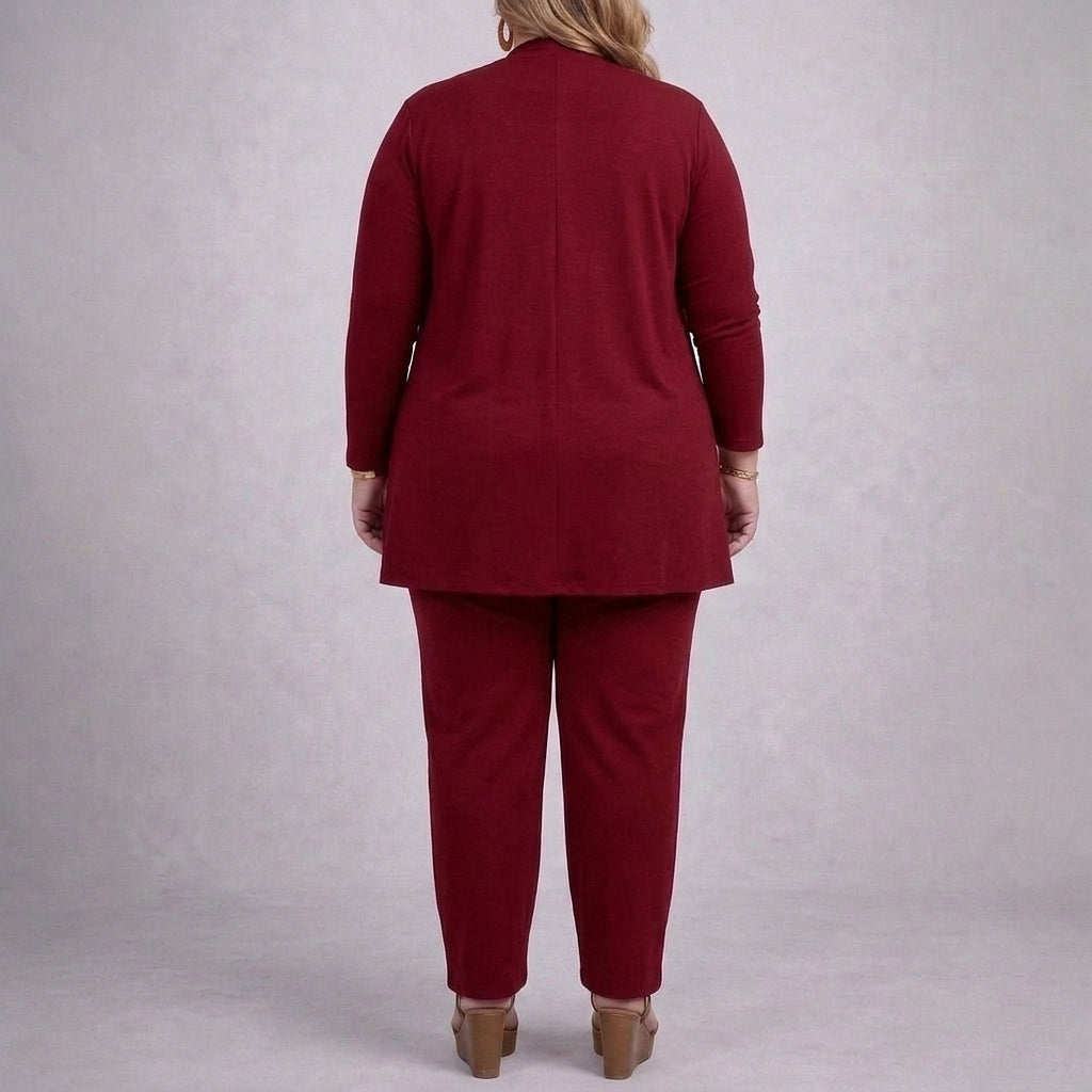 Holly | Burgundy Floral Three-Piece Set