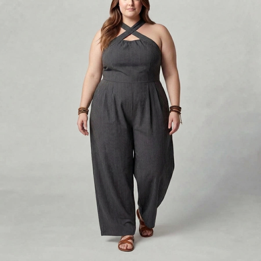 Sienna | Cross-Halter Jumpsuit