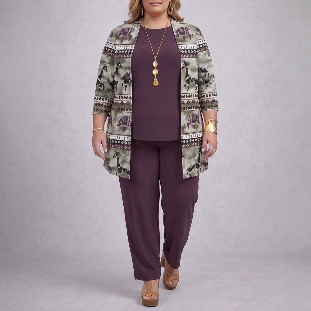 Octavia | Safari-Print Three-Piece Set