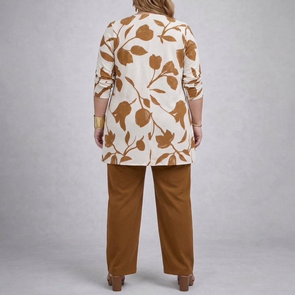 Henrietta | Caramel Leaf-Print Set