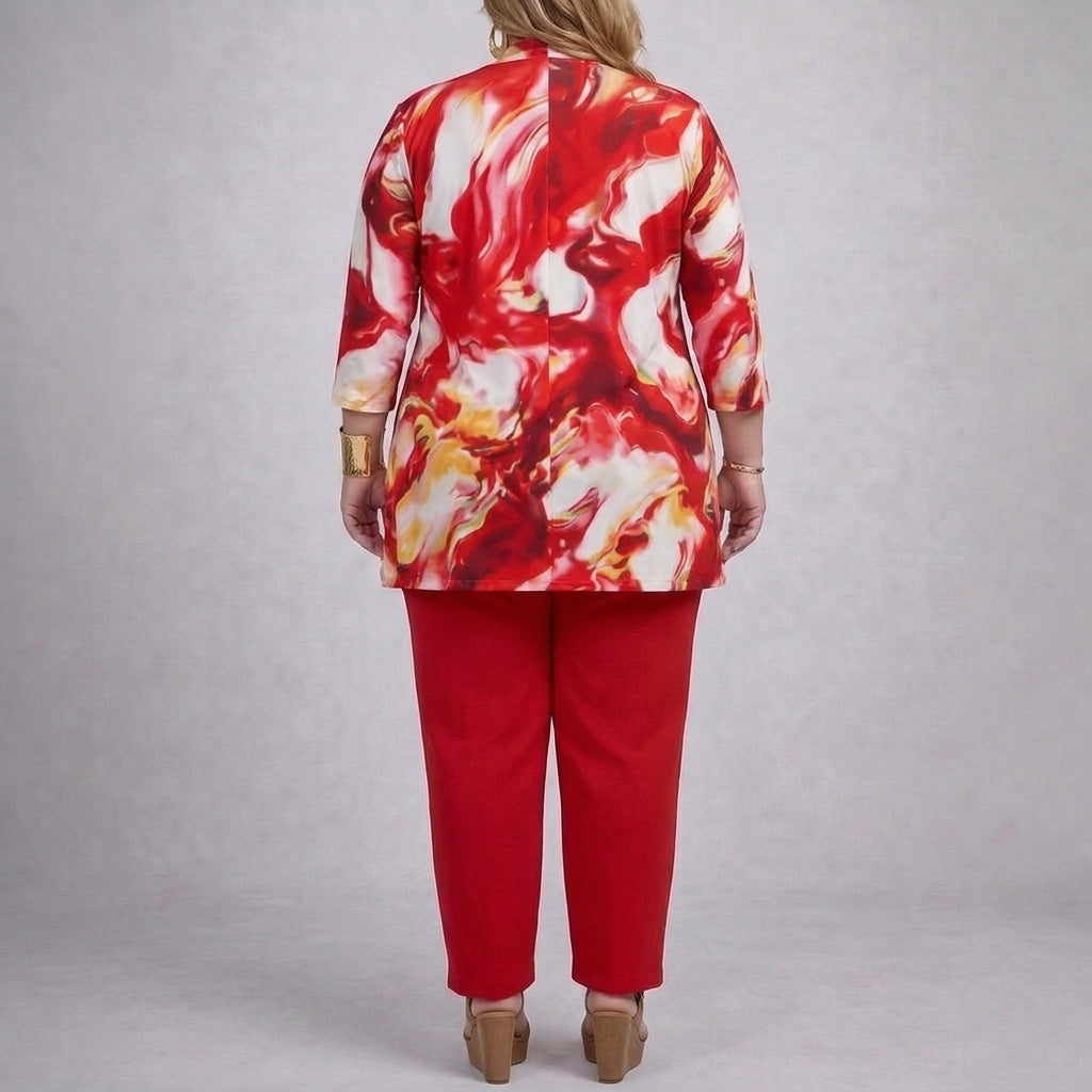 Theodora | Swirl-Print Three-Piece Set
