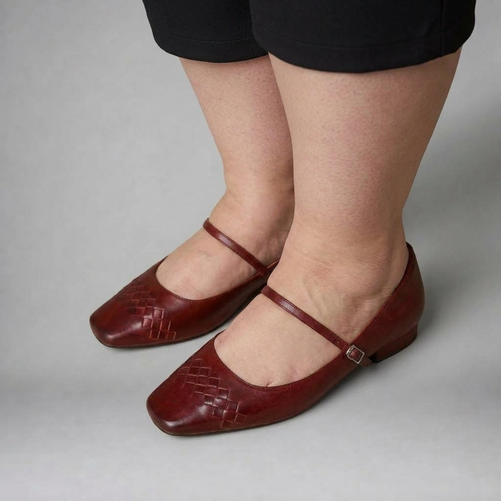 Verity | Square Toe Mary Jane Flats