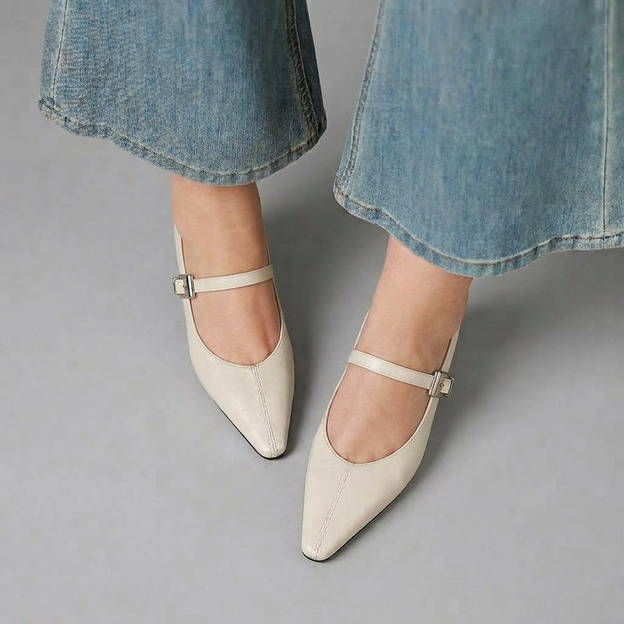 Tamsin | Pointed Toe Mary Jane Flats
