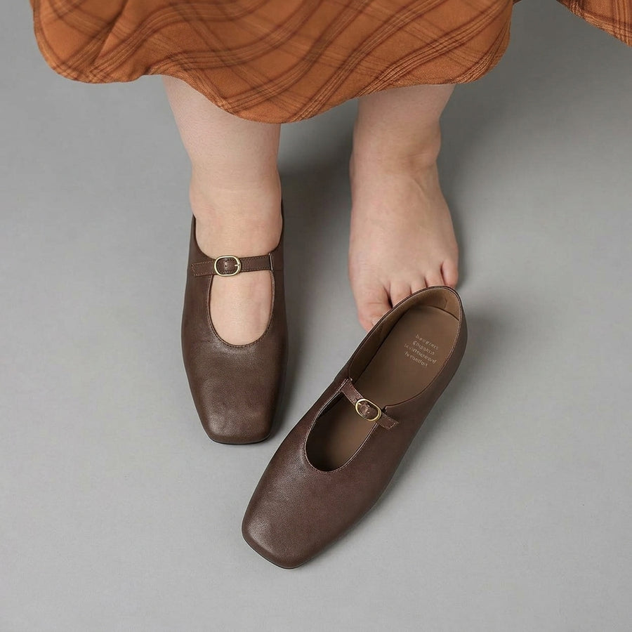 Elspeth | High Vamp Mary Jane Flats