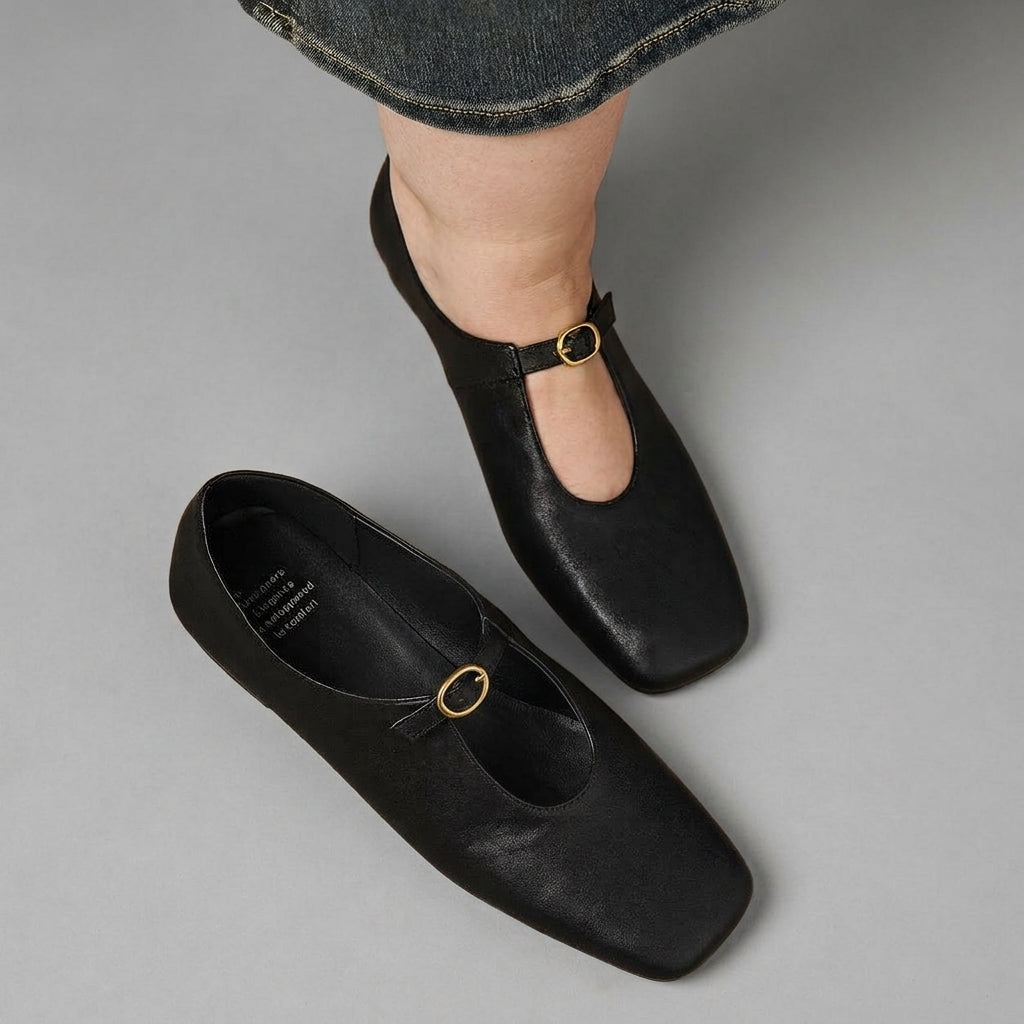 Elspeth | High Vamp Mary Jane Flats