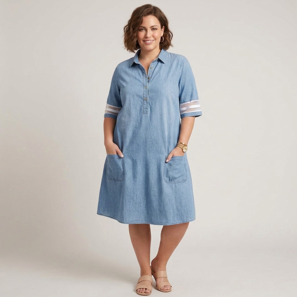 Brittany | Figure Flattering Denim Dress