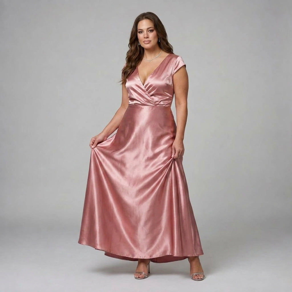 Samouse | Cap Sleeve Wrap Maxi Dress