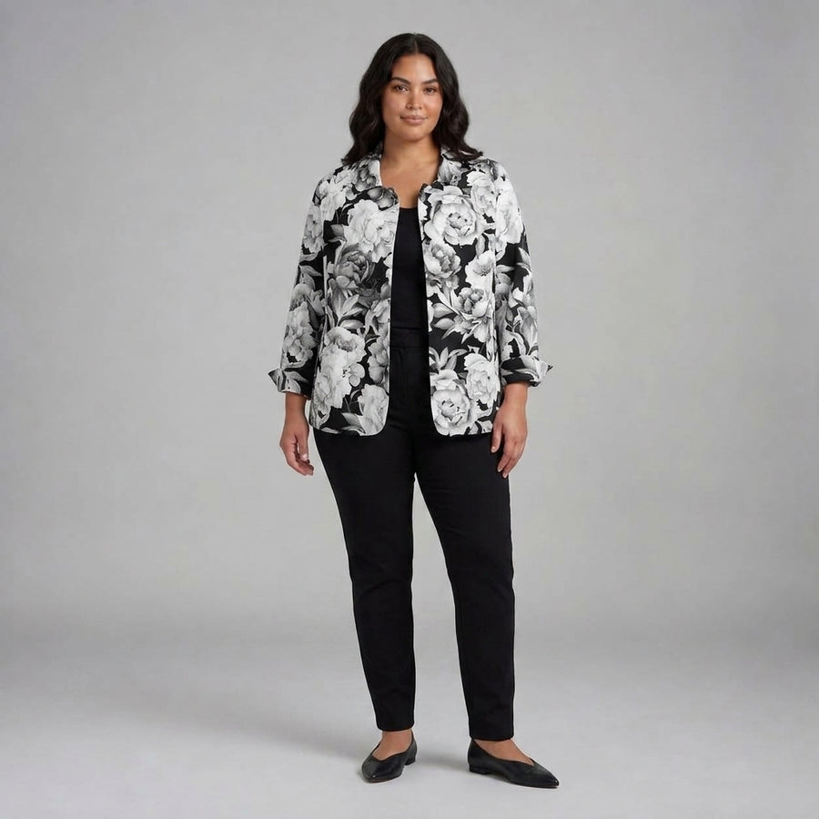Leontina | Engraved Peony Blouse