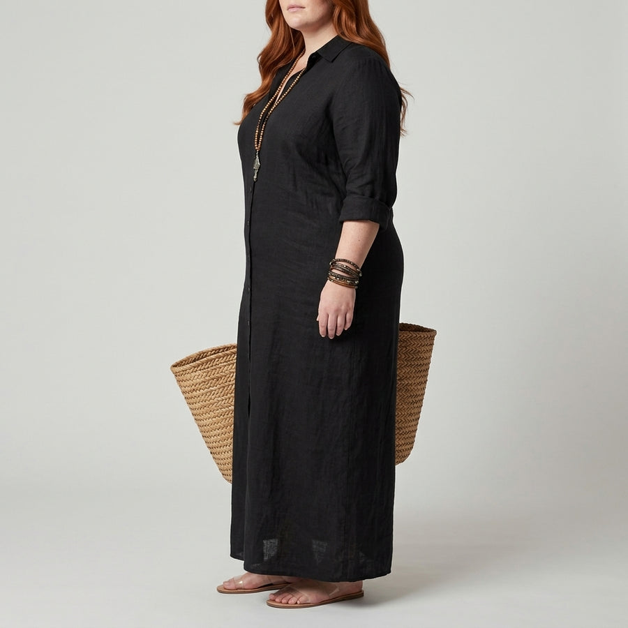 Stevie | Maxi Shirt Dress