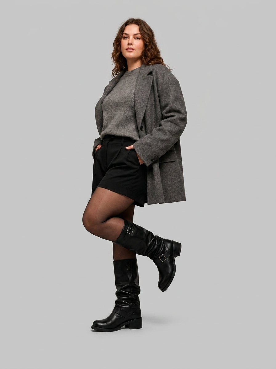 Avery | Knee-High Biker Boots