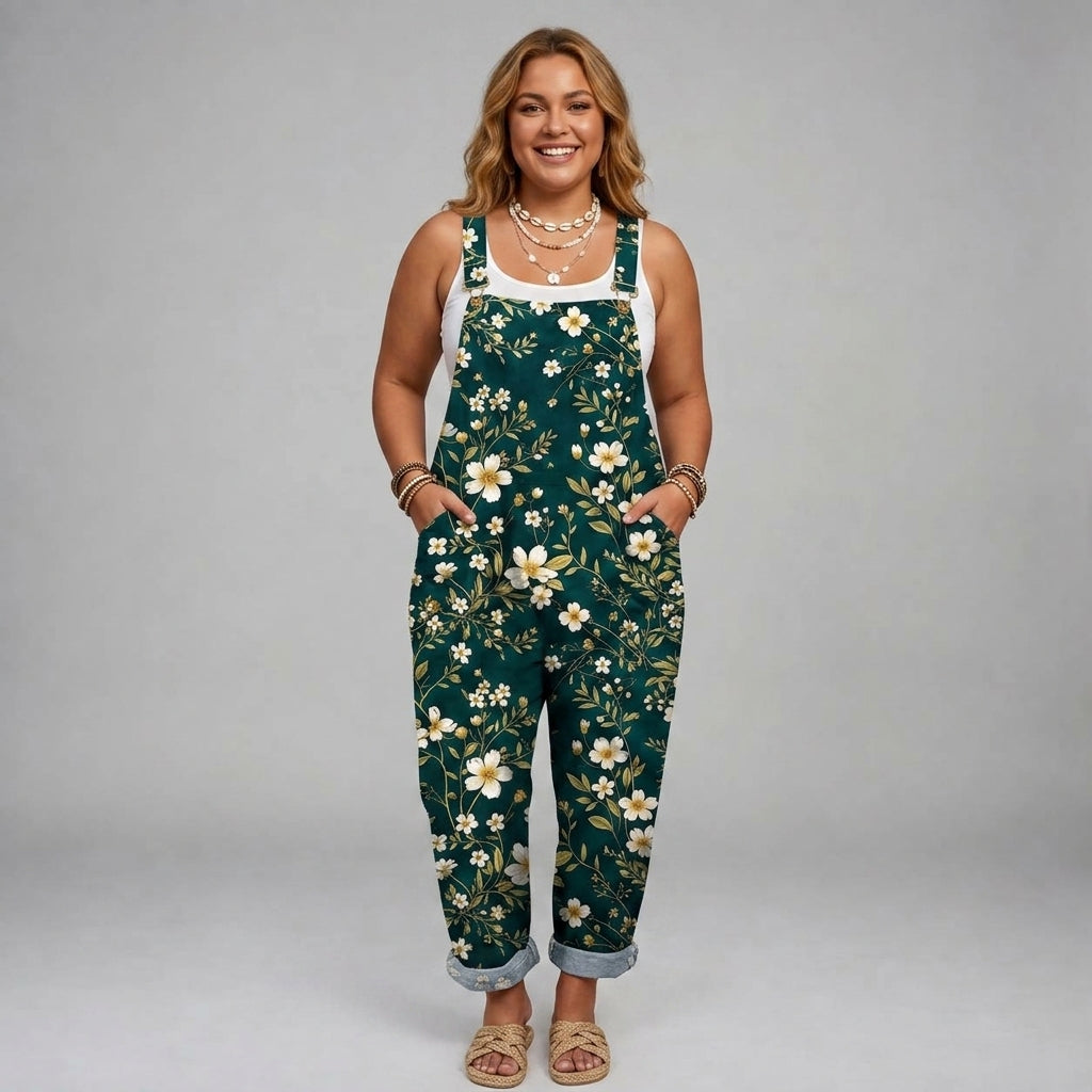 Elisabetta | Emerald Flower Jumpsuit