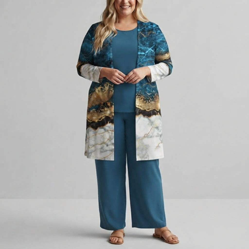 Juno | Teal & Gold Three-Piece Set