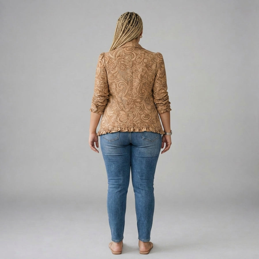 Cheryl – Vintage Floral Frill Jacket