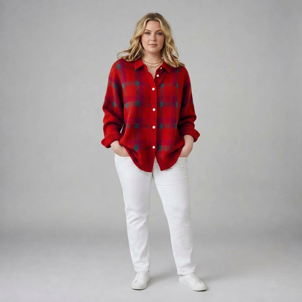 Camille | Plaid Cardigan