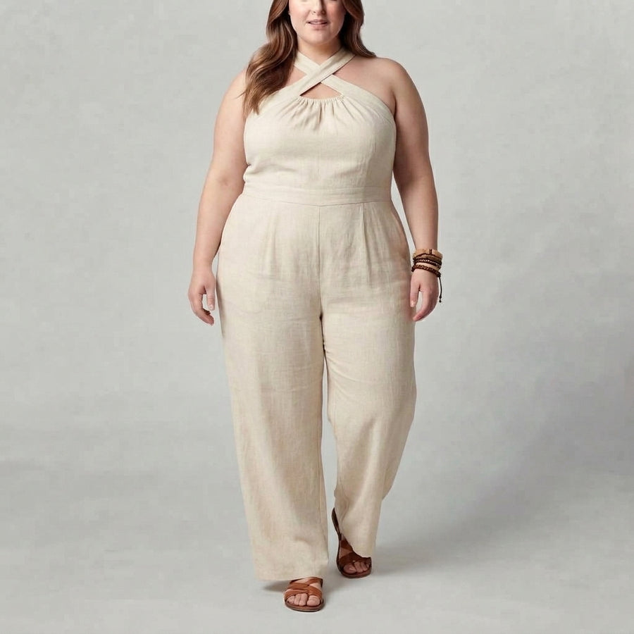 Sienna | Cross-Halter Jumpsuit