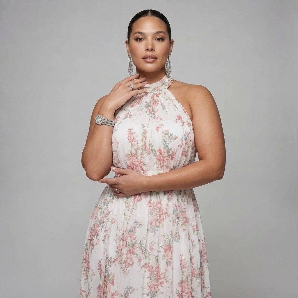 Guinevere | Floral Print Midi Dress