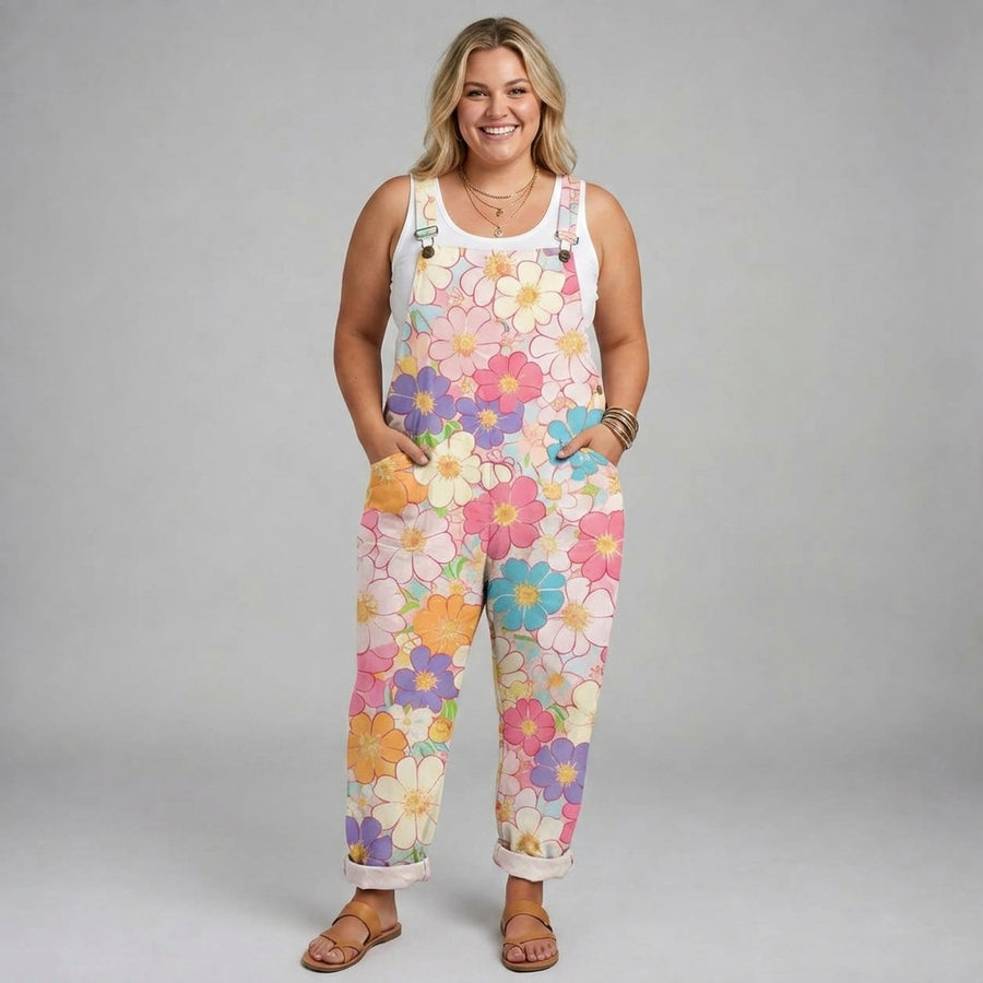 Elodie | Pastel Floral Overalls