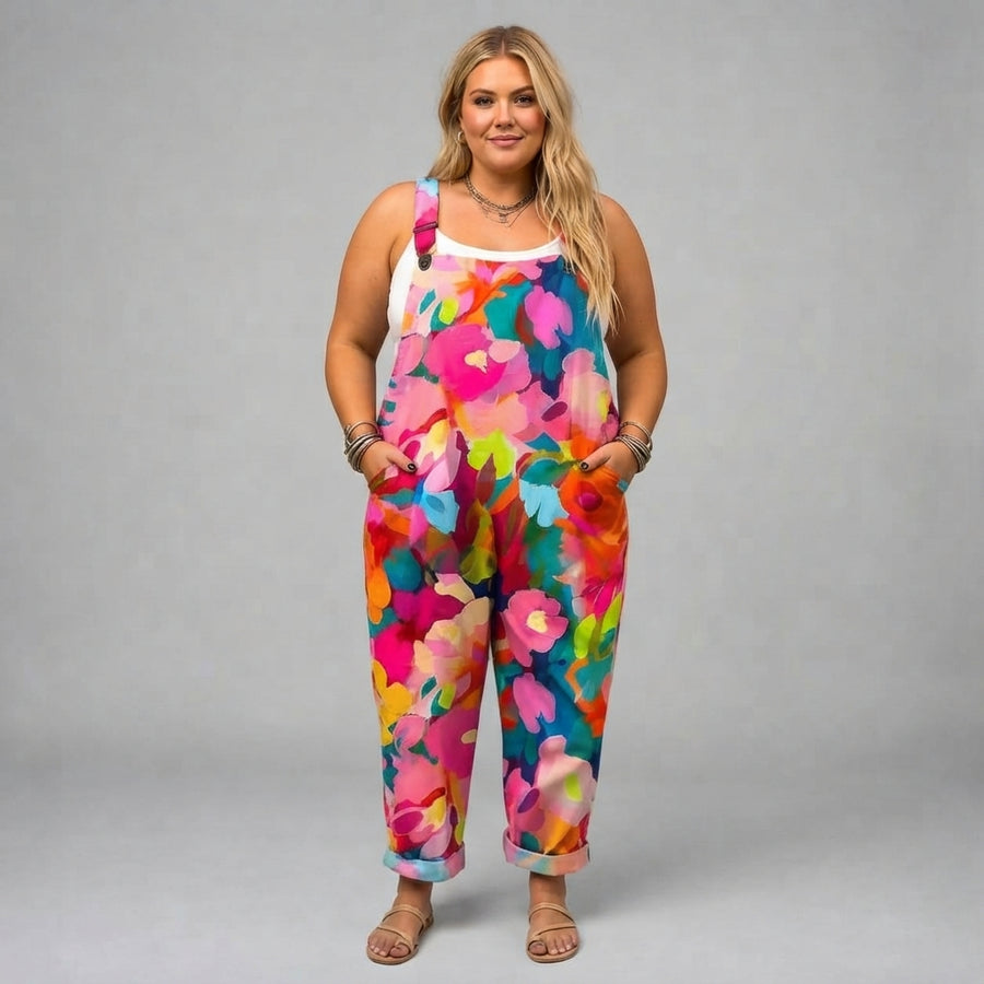 Dahlia | Colorful Floral Overalls