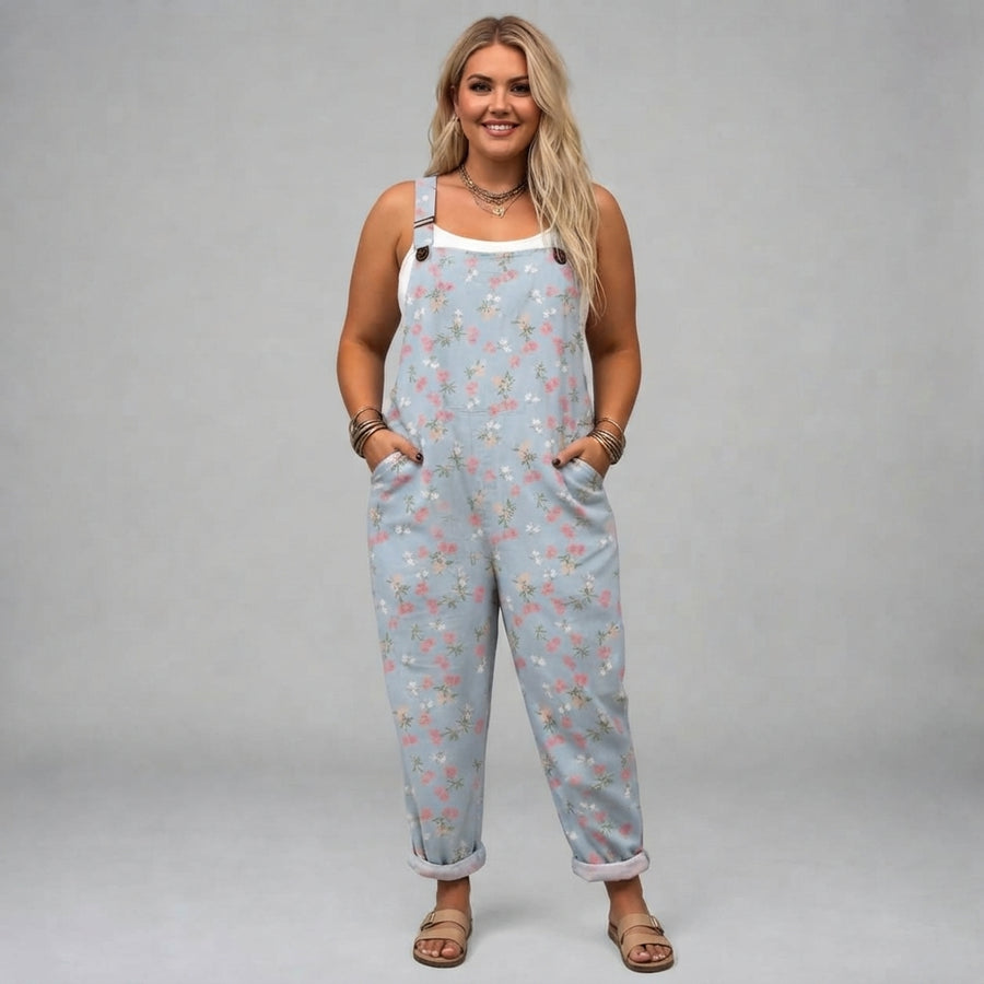 Adelaide | Soft Blue Floral Jumpsuit