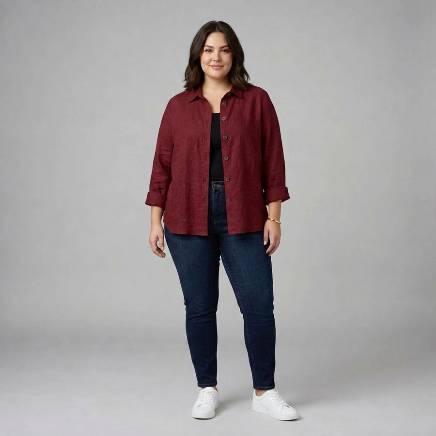 Bathilda | Deep Wine Blouse