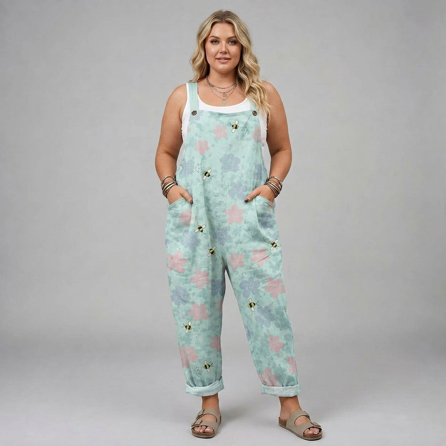 Cordelia | Pastel Floral & Bee Overalls