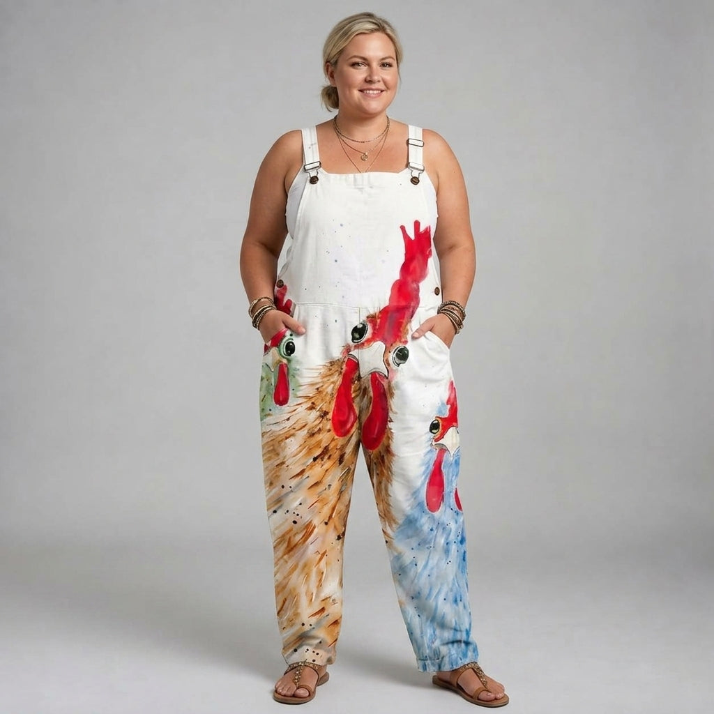 Henrietta | Country Chicken-Print Jumpsuit