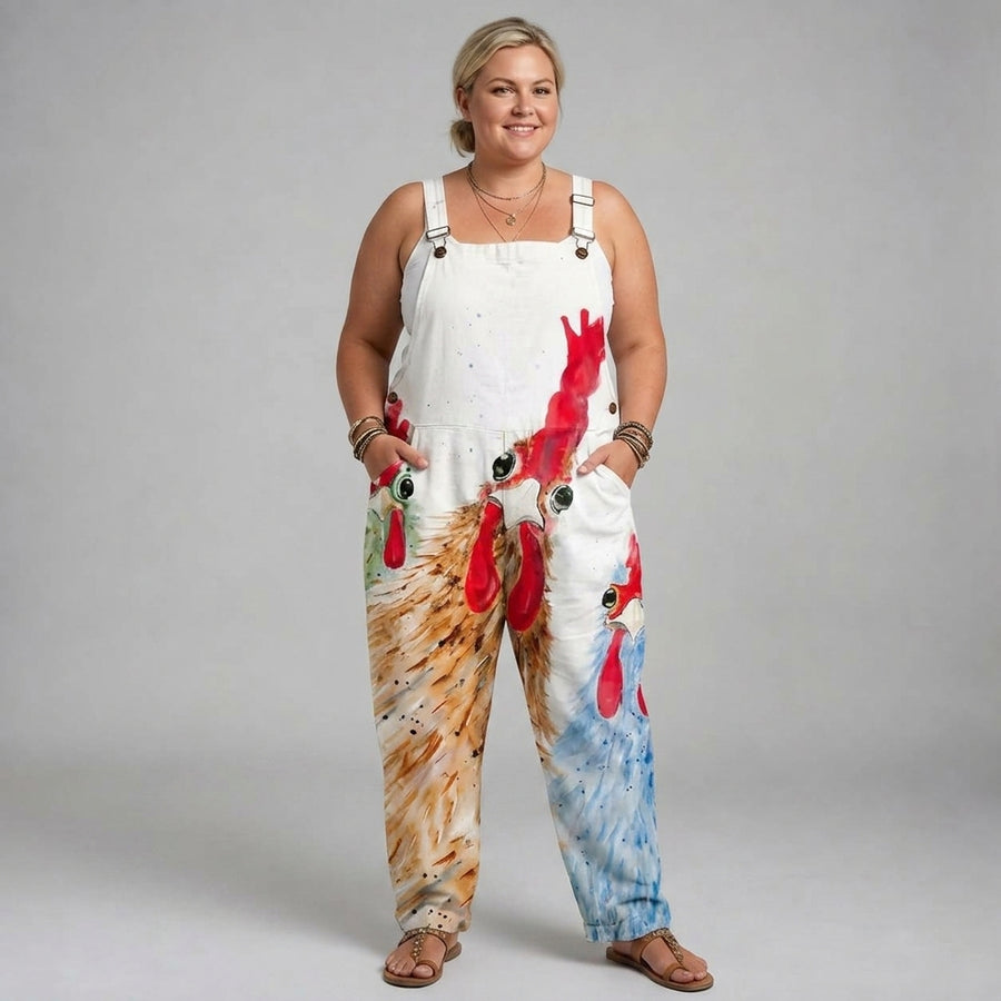 Henrietta | Country Chicken-Print Jumpsuit