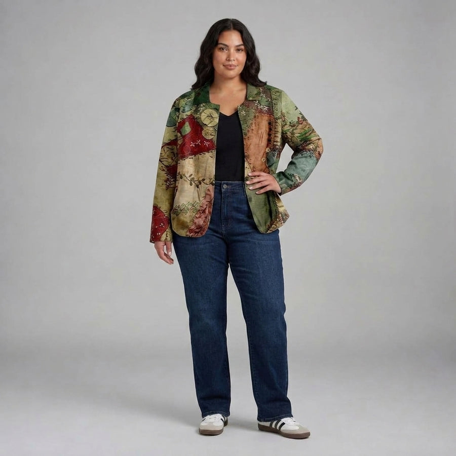 Katalin | Printed Patchwork Blouse