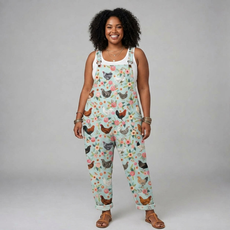 Evelyn | Floral Chicken Pocket Jumpsuit
