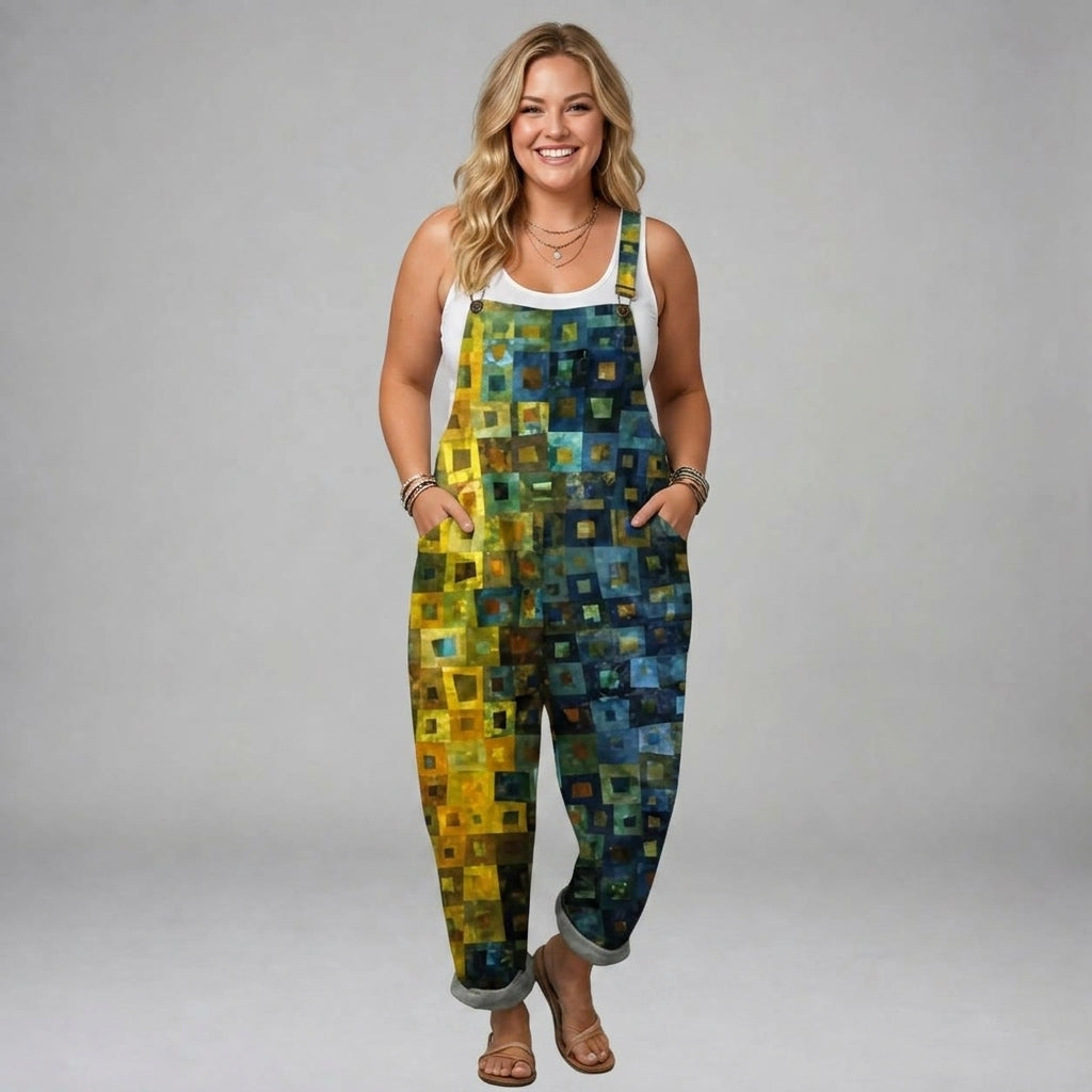 Catalina | Elegant Mosaic Pattern Jumpsuit