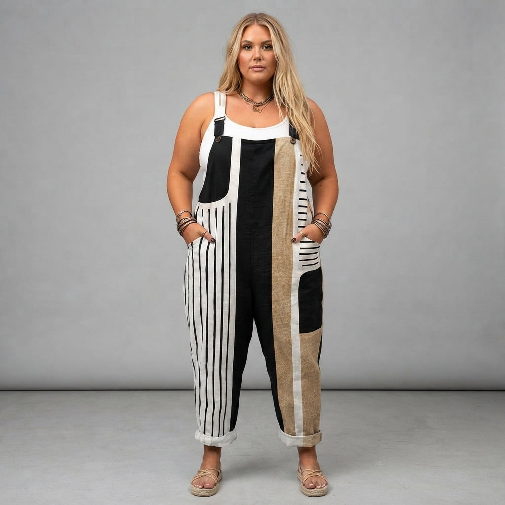 Lucinda | Modern Patchwork Comfort Overalls