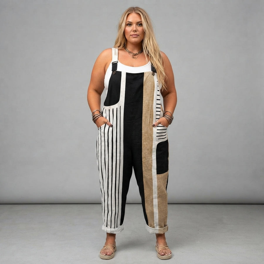 Lucinda | Modern Patchwork Comfort Overalls